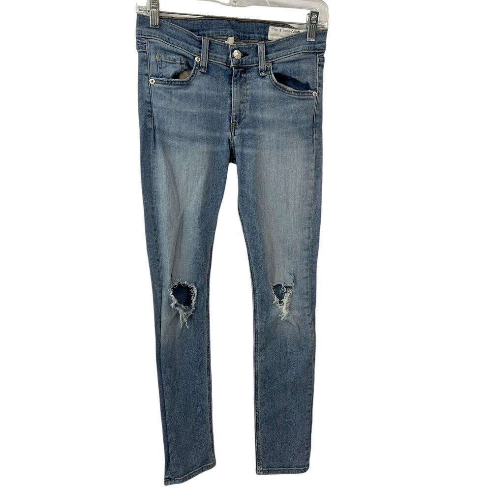 RAG & BONE Capri Skinny Distressed Jeans SZ 27